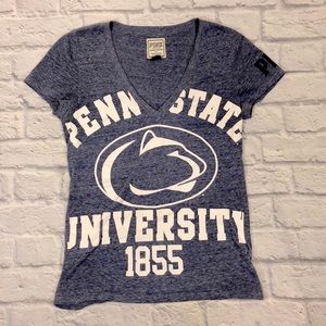 Victoria’s Secret Pink PennState T-shirt Navy Blue White Size Medium PSU